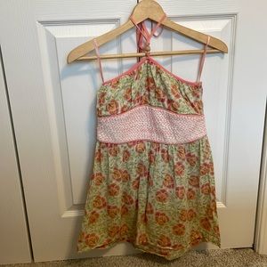 Free People Floral Halter Top